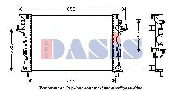 AKS DASIS RT2300 Радіатор, охолодження двигуна