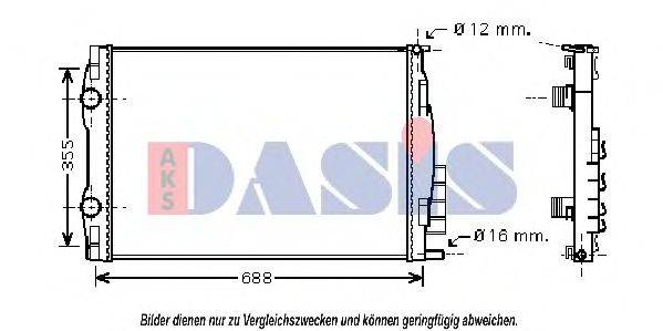 AKS DASIS RT2387 Радіатор, охолодження двигуна