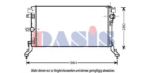AKS DASIS RT2418 Радіатор, охолодження двигуна