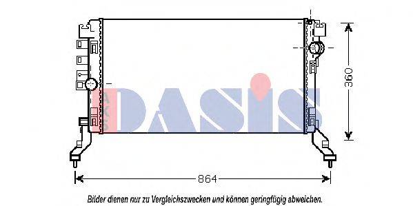AKS DASIS RT2419 Радіатор, охолодження двигуна