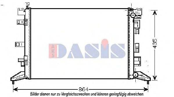 AKS DASIS RTA2425 Радіатор, охолодження двигуна