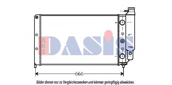 AKS DASIS RT2077 Радіатор, охолодження двигуна