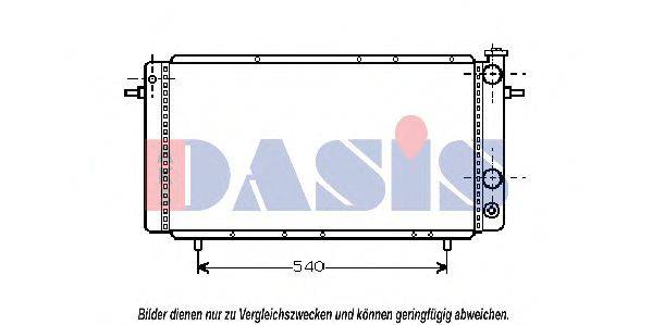 AKS DASIS RT2052 Радіатор, охолодження двигуна