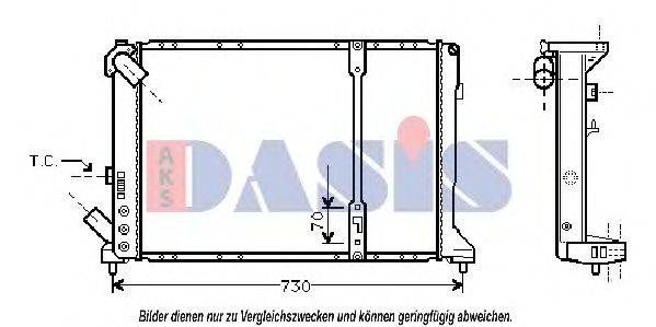 AKS DASIS RT2208 Радіатор, охолодження двигуна