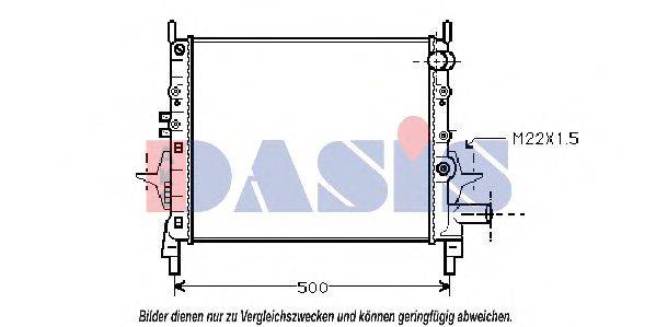 AKS DASIS RT2206 Радіатор, охолодження двигуна