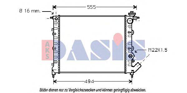 AKS DASIS RT2109 Радіатор, охолодження двигуна