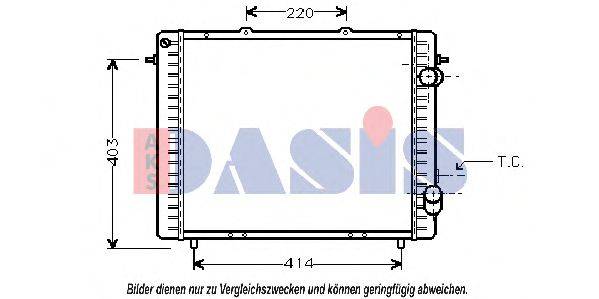 AKS DASIS RT2159 Радіатор, охолодження двигуна
