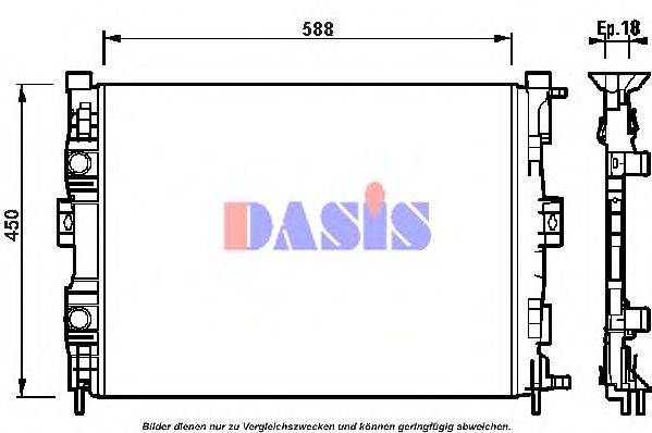 AKS DASIS RT2306 Радіатор, охолодження двигуна