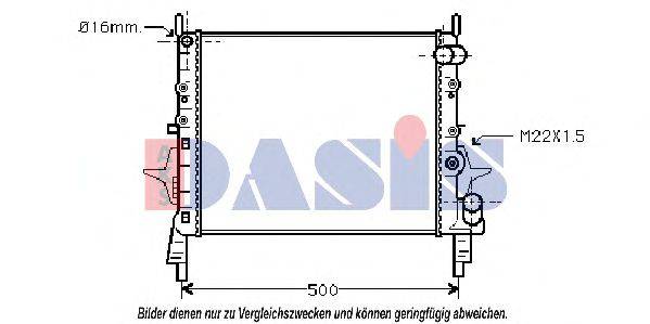AKS DASIS RT2158 Радіатор, охолодження двигуна