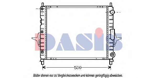 AKS DASIS RT2167 Радіатор, охолодження двигуна