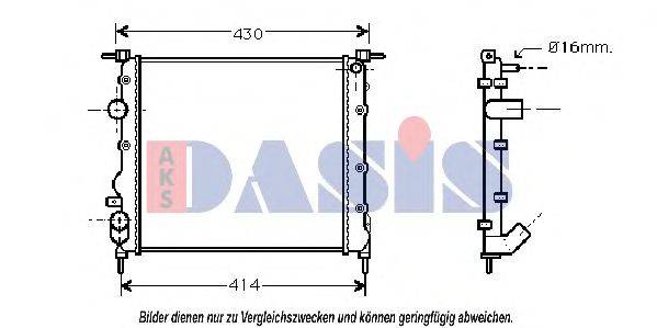 AKS DASIS RT2261 Радіатор, охолодження двигуна