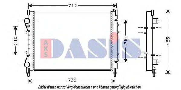 AKS DASIS RT2233 Радіатор, охолодження двигуна