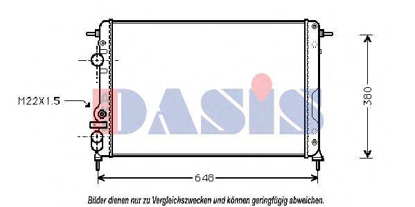 AKS DASIS RT2241 Радіатор, охолодження двигуна