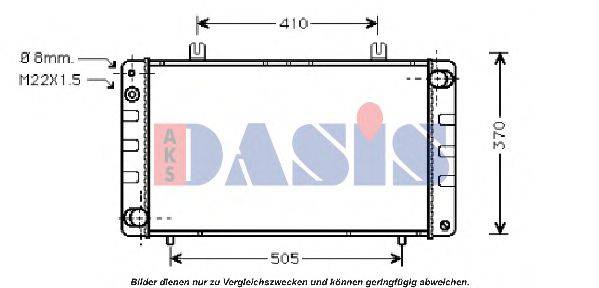AKS DASIS 2000501 Радіатор, охолодження двигуна