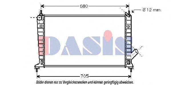 AKS DASIS 2000021 Радіатор, охолодження двигуна