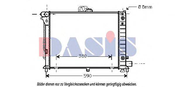 AKS DASIS SB2046 Радіатор, охолодження двигуна