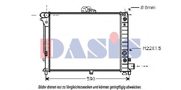 AKS DASIS 2002201 Радіатор, охолодження двигуна