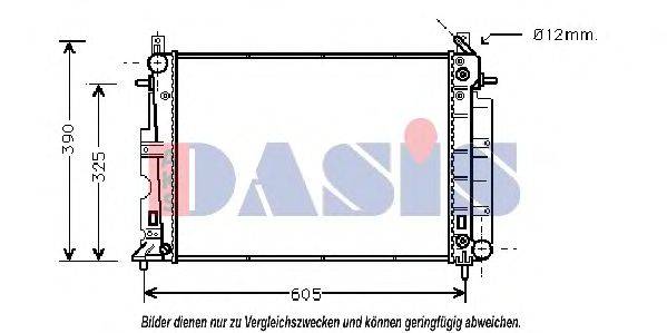 AKS DASIS 2002701 Радіатор, охолодження двигуна