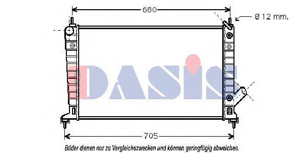 AKS DASIS 2003001 Радіатор, охолодження двигуна