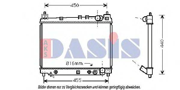 AKS DASIS TO2259 Радіатор, охолодження двигуна