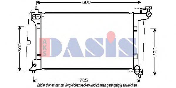 AKS DASIS TO2302 Радіатор, охолодження двигуна