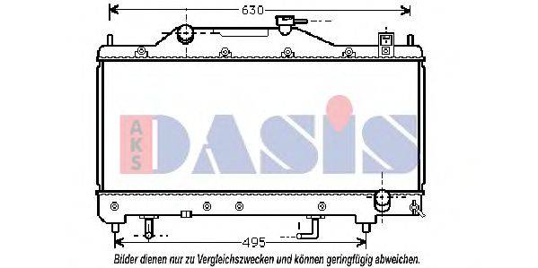 AKS DASIS 53002284 Радіатор, охолодження двигуна