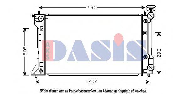 AKS DASIS TOA2293 Радіатор, охолодження двигуна