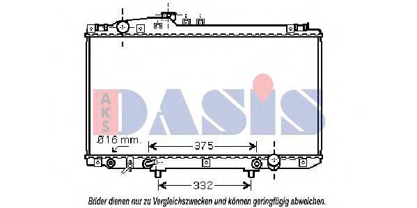 AKS DASIS TO2337 Радіатор, охолодження двигуна