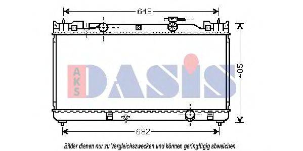 AKS DASIS TO2341 Радіатор, охолодження двигуна