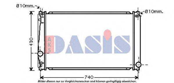 AKS DASIS TO2418 Радіатор, охолодження двигуна