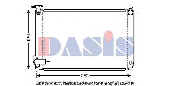 AKS DASIS TO2462 Радіатор, охолодження двигуна