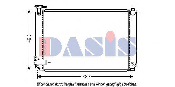 AKS DASIS TO2463 Радіатор, охолодження двигуна
