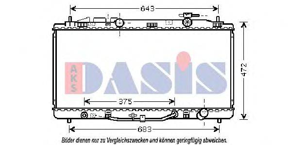 AKS DASIS TO2473 Радіатор, охолодження двигуна