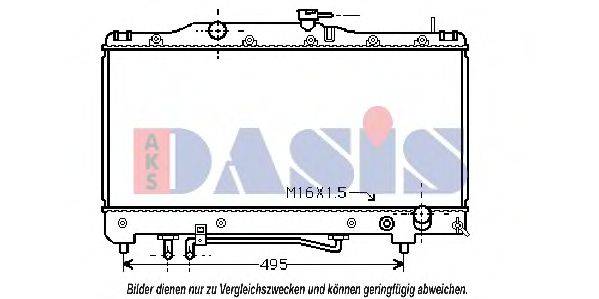 AKS DASIS TO2205 Радіатор, охолодження двигуна
