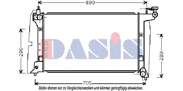 AKS DASIS TOA2289 Радіатор, охолодження двигуна