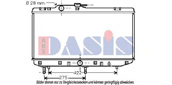 AKS DASIS TO2208 Радіатор, охолодження двигуна