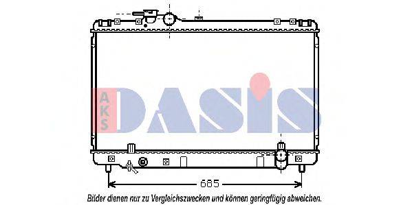 AKS DASIS TO2234 Радіатор, охолодження двигуна