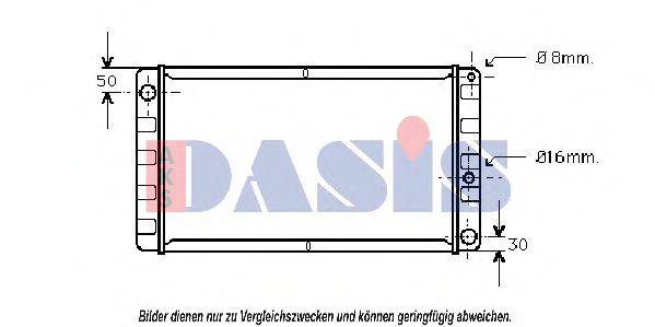 AKS DASIS VO2008 Радіатор, охолодження двигуна