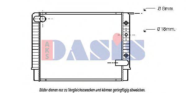 AKS DASIS VO2034 Радіатор, охолодження двигуна