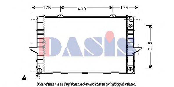 AKS DASIS VO2092 Радіатор, охолодження двигуна