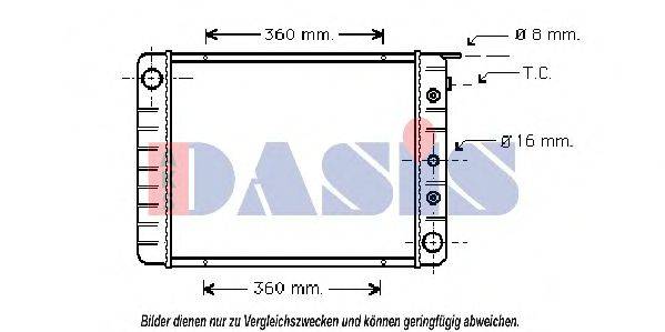 AKS DASIS VO2051 Радіатор, охолодження двигуна