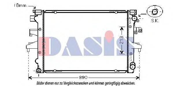 AKS DASIS 3500001 Радіатор, охолодження двигуна