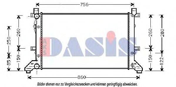 AKS DASIS 3500701 Радіатор, охолодження двигуна