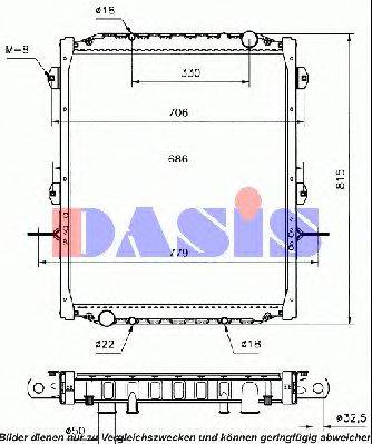 AKS DASIS 3700011 Радіатор, охолодження двигуна