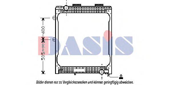 AKS DASIS 3701401 Радіатор, охолодження двигуна