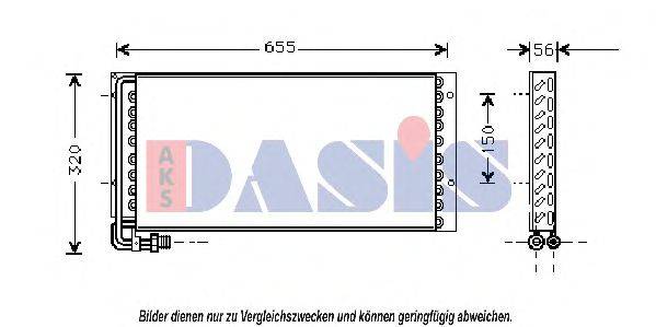AKS DASIS 3722101 Конденсатор, кондиціонер