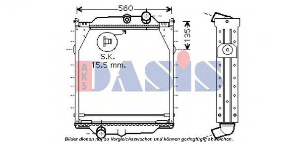AKS DASIS 3900011 Радіатор, охолодження двигуна