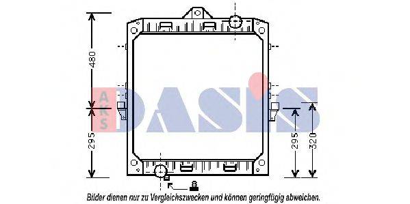 AKS DASIS 4001102 Радіатор, охолодження двигуна