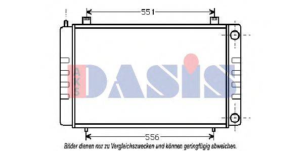 AKS DASIS 4001801 Радіатор, охолодження двигуна