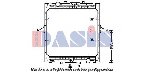 AKS DASIS 4002001 Радіатор, охолодження двигуна